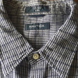 Men’s Nautica Linen Short Sleeve Shirt XXL